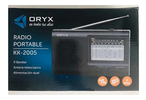 Imagen 3 de 5 de Radio Oryx Kk-2005 Am Fm 9 Bandas Antena Telescopica Beiro