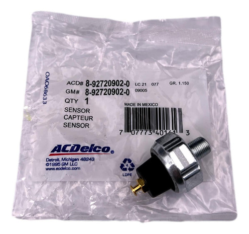 Valvula Presion Sensor Aceite Isuzu Luv D Max 3.5 06 13