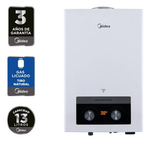 Calefont 13 Litros Tiro Natural Gas Licuado