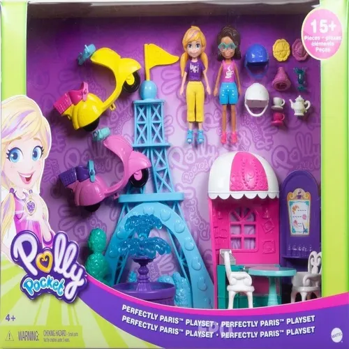 Boneca Polly Pocket Aventuras em Paris com Acessórios GKL61 - Mattel - Lojas Rao