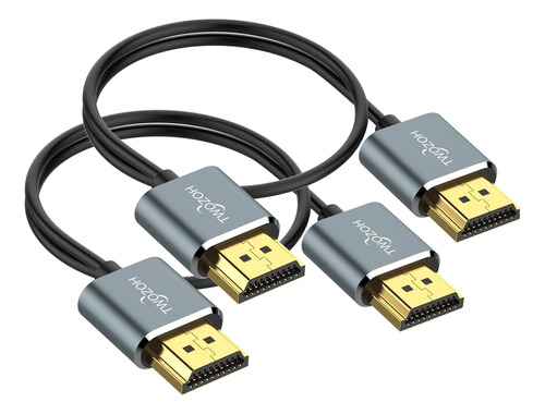 Twozoh Cable Hdmi Delgado Y Flexible De 10 Pies, Paquete De 