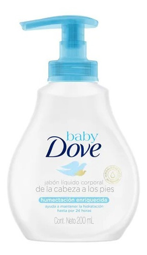 Jabón Líquido Baby Dove Humectación Con Dosificador 200 ml
