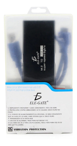 Imagen 6 de 9 de Adaptador Ssd Mini Case Discoduro M2 Msata Usb 3.0