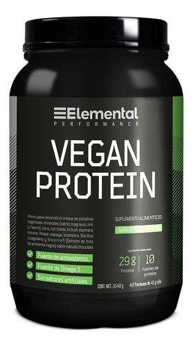 Suplemento Elemental Performance Proteina vegana Vegan Protein - polvo