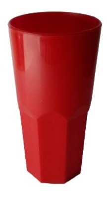 Vaso Facetado Plastico Duro Pp Colores Fiesta 320cc X 24 U.