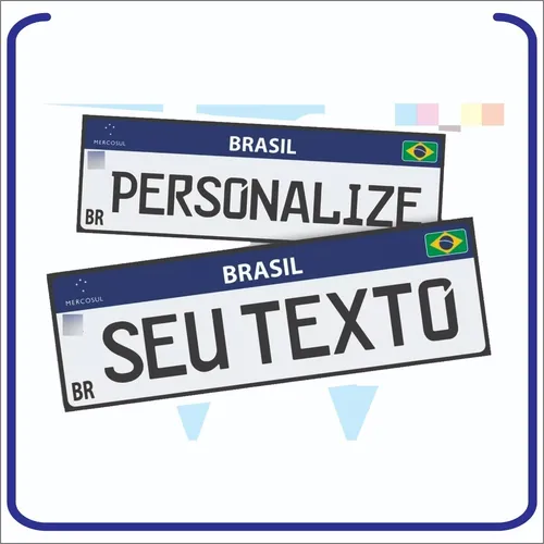 Placa Personalizadas Moto Pvc/ps 2mm - Grau E Corte - Escorrega o Preço