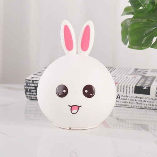 Lámpara De Conejo Rosa, Espanta Cuco Silicona -led Usb 8 Luz