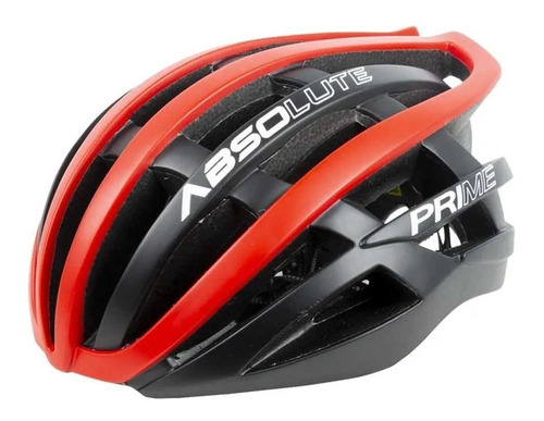 Capacete Absolute Ciclismo Prime Preto E Vermelho In Mold G