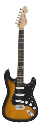 Guitarra Strato Michael Standard Gm217n Sk Sunburst Black Material do diapasão Ébano Orientação da mão Destro