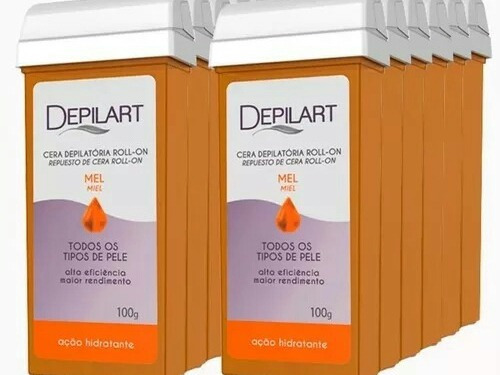 Roll-on Mel100g Cera Depilatória Depilart Caixa 24 Unidades