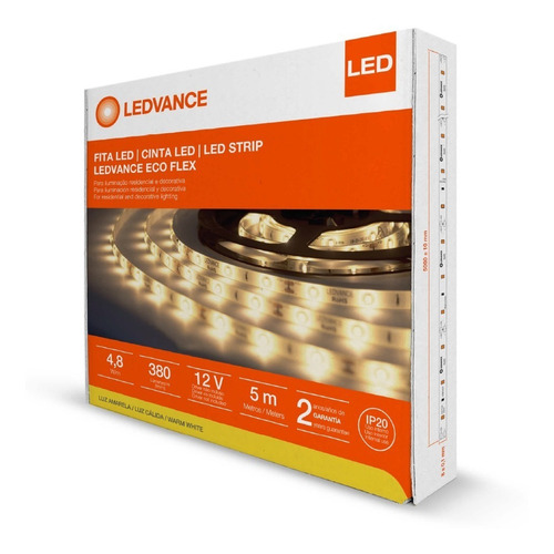 Ledvance Fita Led Ecoflex 4,8w/m 12v Ip20 5mts 2700k 7014729