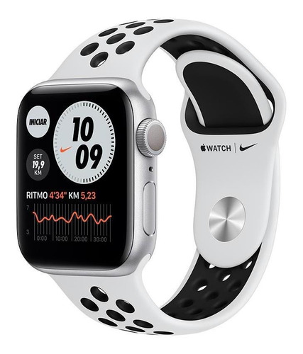 Smartwatch Apple Nike+ Series 6 40mm - Platina/preto