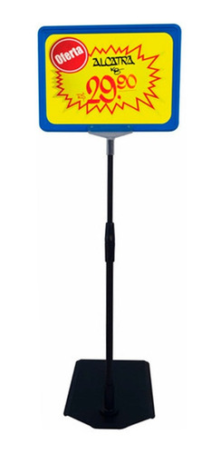 Pedestal Porta Cartaz Oferta A5 15x21cm Regulável - Azul