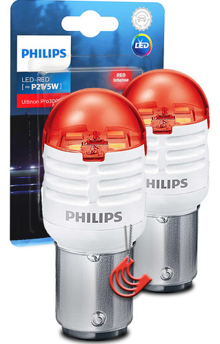 Kit Lâmpada Philips Led Ultinon P21/5 2 Polos Freio Lanterna