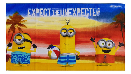 Toalla Playera De Los Minions 70cm  X 130 Cm