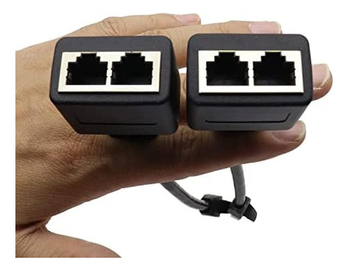 Divisor Ethernet 1 A 2 Adaptador De Red Macho A Hembra Rj45,