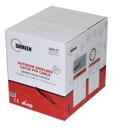 Shireen Dc-1021 Outdoor Cat5e Ftp - Blindado - Carrete De 10