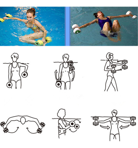 N, 1 Par De Mancuernas De Espuma Aqua Fitness 1732