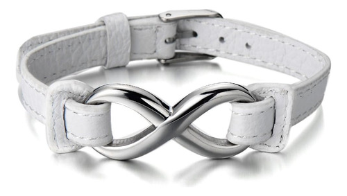 Coolsteelandbeyond Infinity Love Pulsera De Cuero Genuino Bl