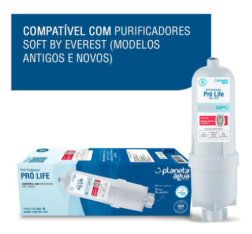 Kit 02 Refis Planeta Água Pro Life Compatível Com Everest*