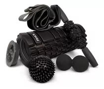 Comprar Rodillo Roller Masajeador Set 5 En 1 Ejercicio Yoga Pilates Color Negro