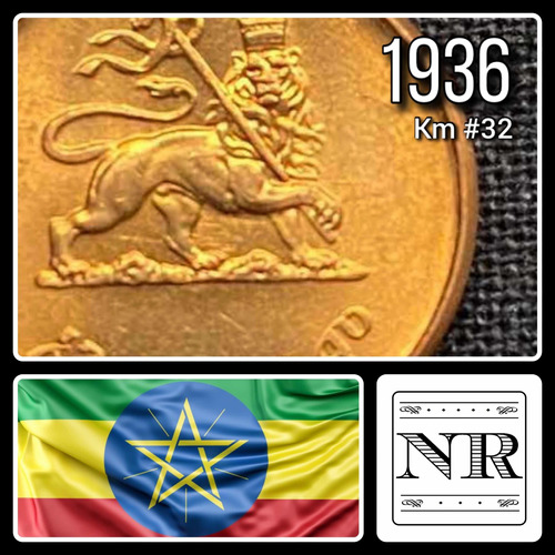 Imagen 1 de 4 de Etiopia - 1 Santeem - Año 1936 (1944) - Km #32 - Africa 