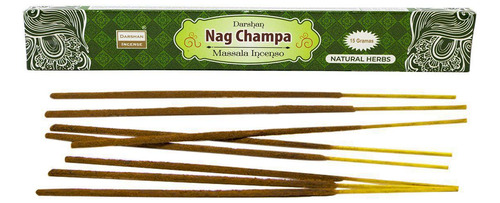 Incenso Massala Darshan Nag Champa Natural Herbs 15g Unidade