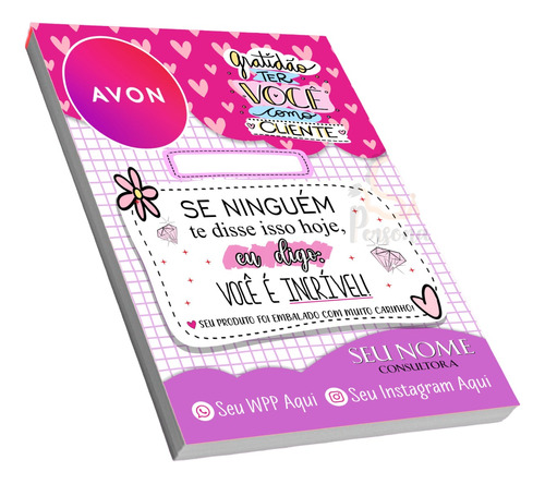 Bloco De Agradecimento - Avon