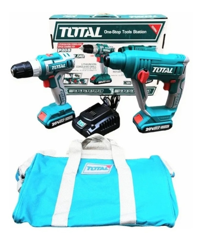 Kit Taladro + Rotomartillo Inal. 20v Marca Total Tckli2008