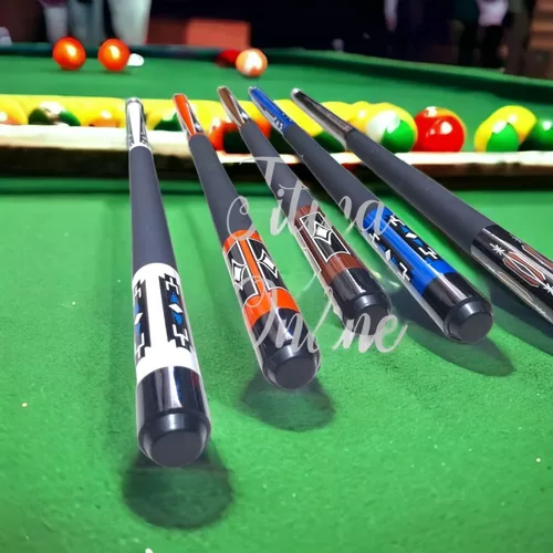 Taco Sinuca Bilhar Snooker Profissional Virola Metal+ Brind - R$ 109,99