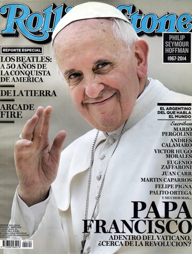 Revista Rolling Stone  -  Tapa: Papa Francisco   ( Beatles )