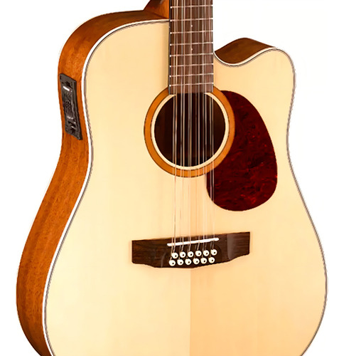 Violão Elétrico Aço 12 Cordas Cort Mr710f-12 Natural Satin