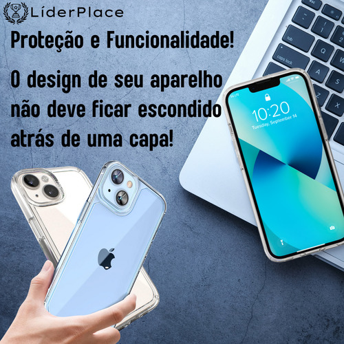 Capa Protetora Transparente Acrílica Clear Para Iphone13 6.1