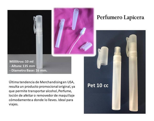 Imagen 1 de 2 de Envase Spray Lapicera 10 Ml X20
