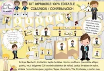 Comprar Kit Imprimible Comunion Confirmacion Amarillo Varon Editable