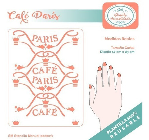 Stencil C Paris, Plantilla Reusable Para Pintar Manualidades
