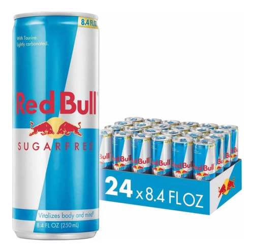 Red Bull Sugarfree 24 Latas De 250 Ml