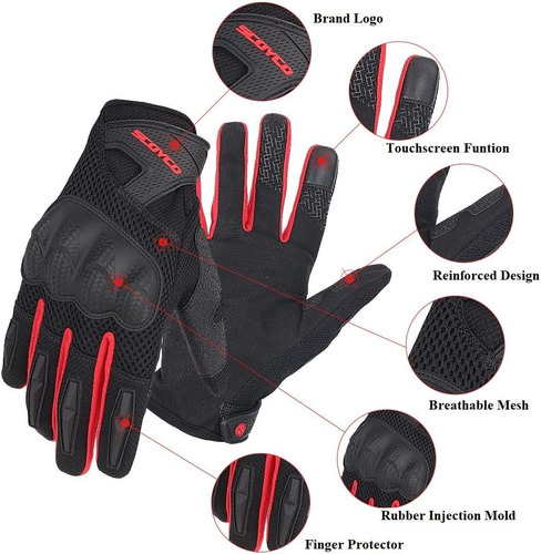 Imagen 6 de 10 de Guantes Para Motocicleta