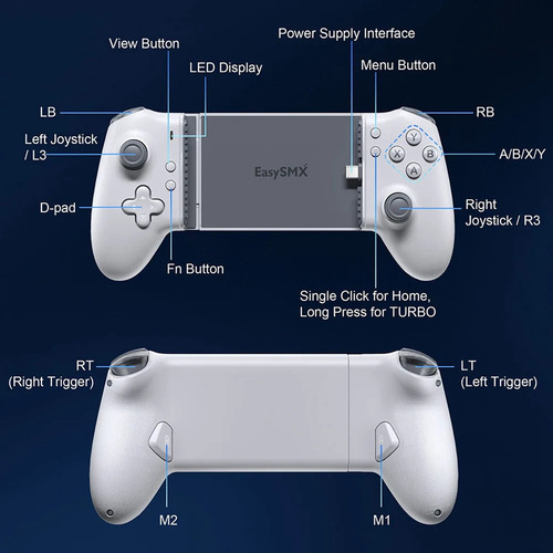- Controlador De Teléfono Móvil Easysmx M15 Gamepad For