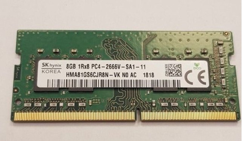 Memoria Skhynix 8 Gb Ddr4 Pc4 2666v Hma81gs6cjr8n Notebook!