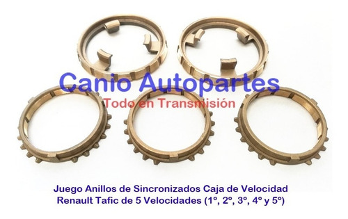 Anillo Sincronizado Trafic Caja Velocidad De 5ta (juego X 5)