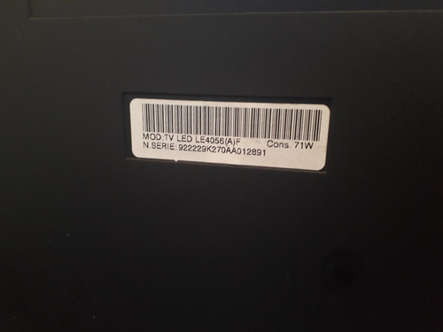 Tv Toshiba Led 40 Modelo Le4056 - C/ Defeito (vendo Peças)