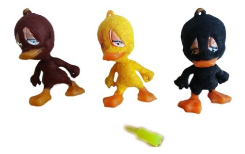 15 Pato Donald Miniatura De Plástico 8 Cm Amarillo Y Negro 