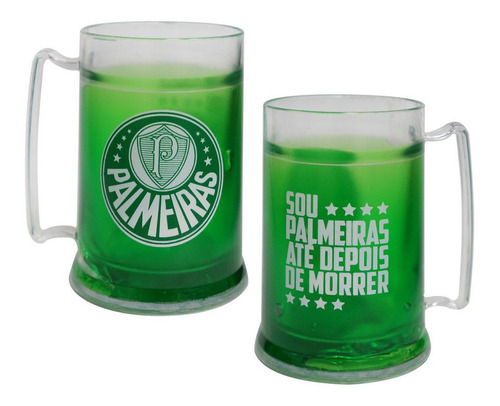 Caneca Gel Congelável Palmeiras Coleção Time 300 Ml Oficial