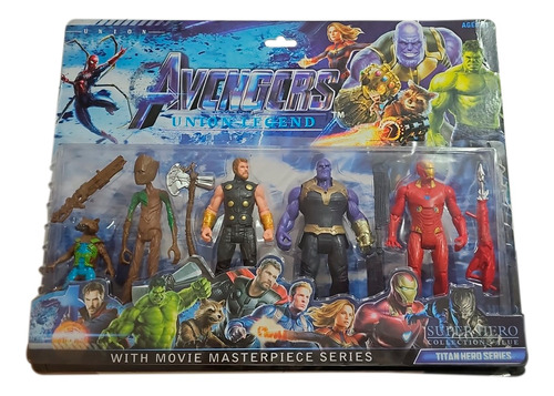 Set X4 Muñecos Avengers 14cm Figura Juguetes