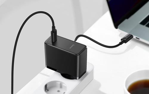 Imagen 8 de 10 de Cargador Rápido Baseus Gan2 1c 100w Con Cable Usb-c