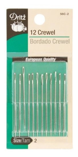 Dritz 12-piece Crewel Mano Agujas, Tamaño 2