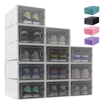 Comprar Cajas Organizadoras Cajoneras Apilables Para Zapatos 12 Pzs Color Blanco SelectShop