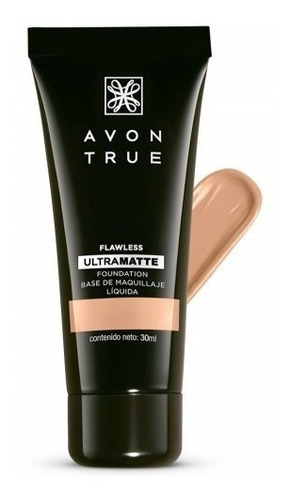 Base De Maquillaje Avon True Flawless Ultra Matte Mate 30 Ml