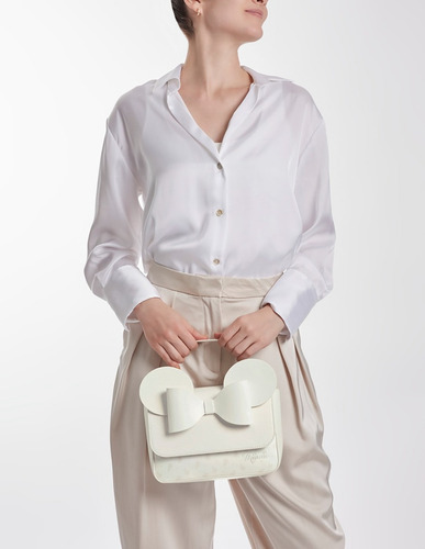 Bolsa Crossbody Mujer Minnie W Capsule Blanco Hbtelium3cw Acabado De Los Herrajes Níquel Diseño De La Tela Gráfico